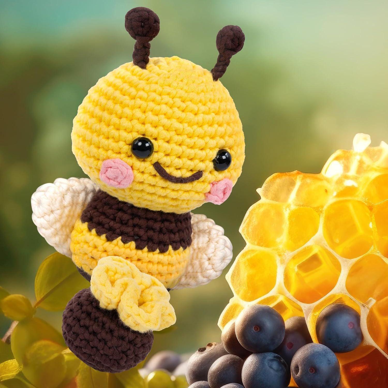 Yellow Bee Crochet Kit for Beginners – Buzz Your Way to Adorable Crafting!🐝🧶 - Dynamic Frog