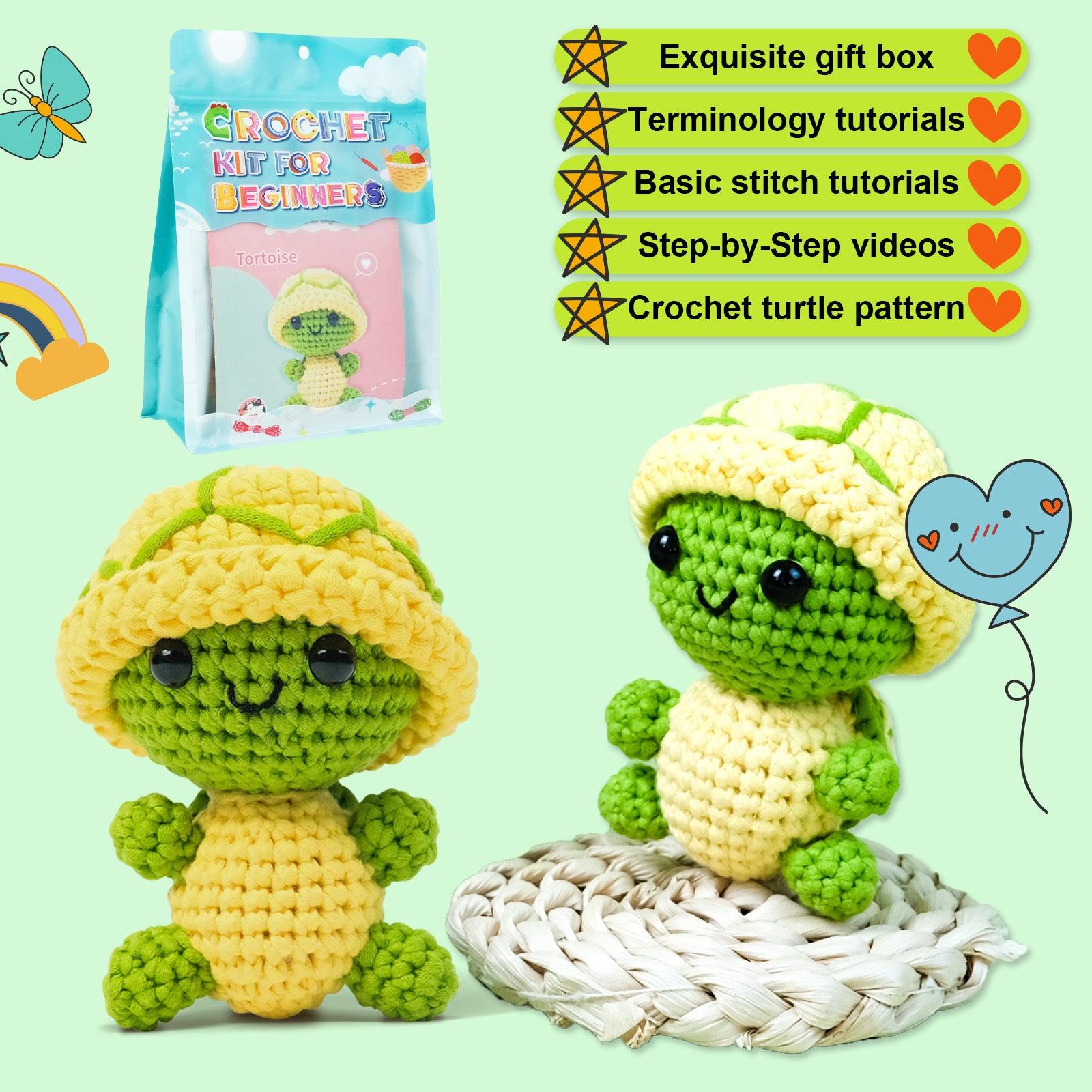 Beginners Crochet Kit-Little turtle - Dynamic Frog