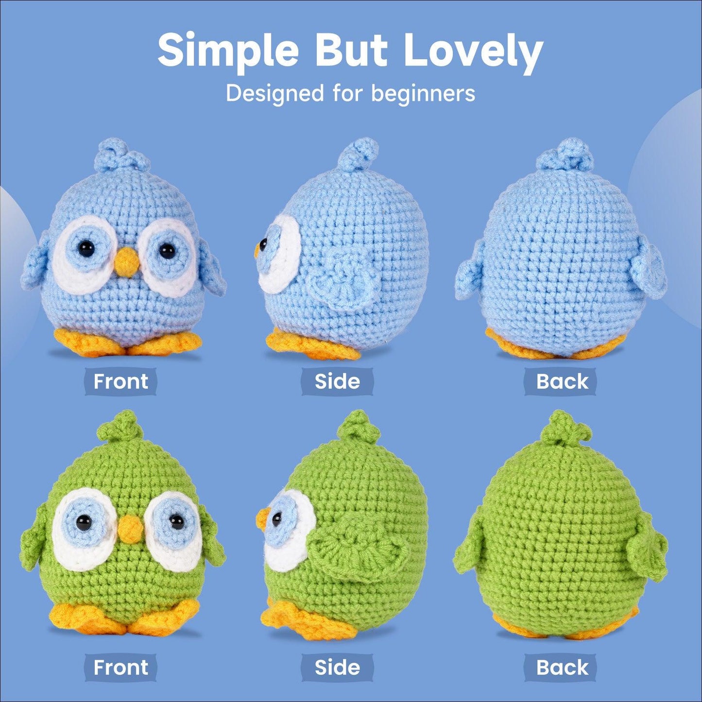 Beginners Crochet Kit-Little bird - Dynamic Frog