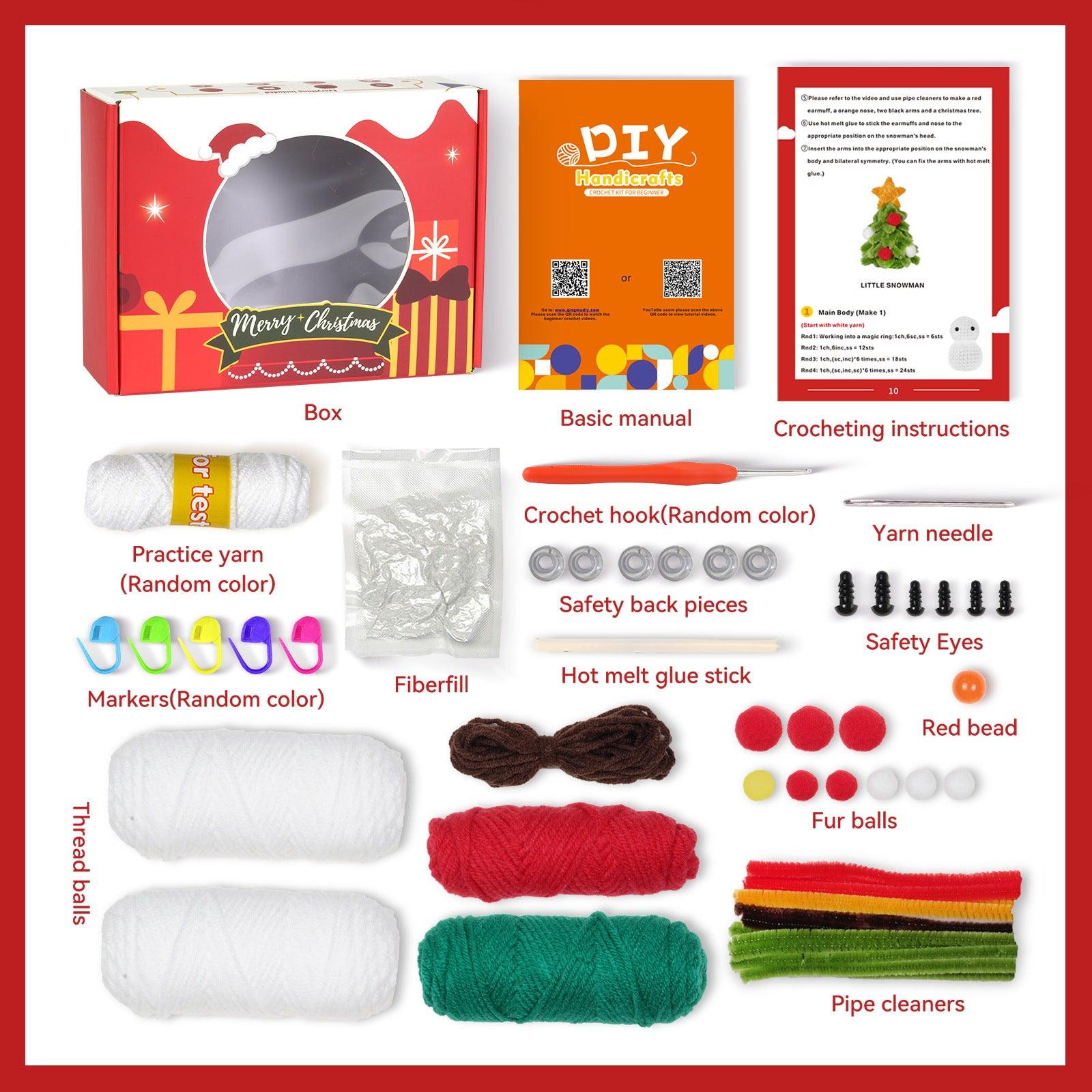 Beginners Crochet Kit-Christmas Snowman - Dynamic Frog