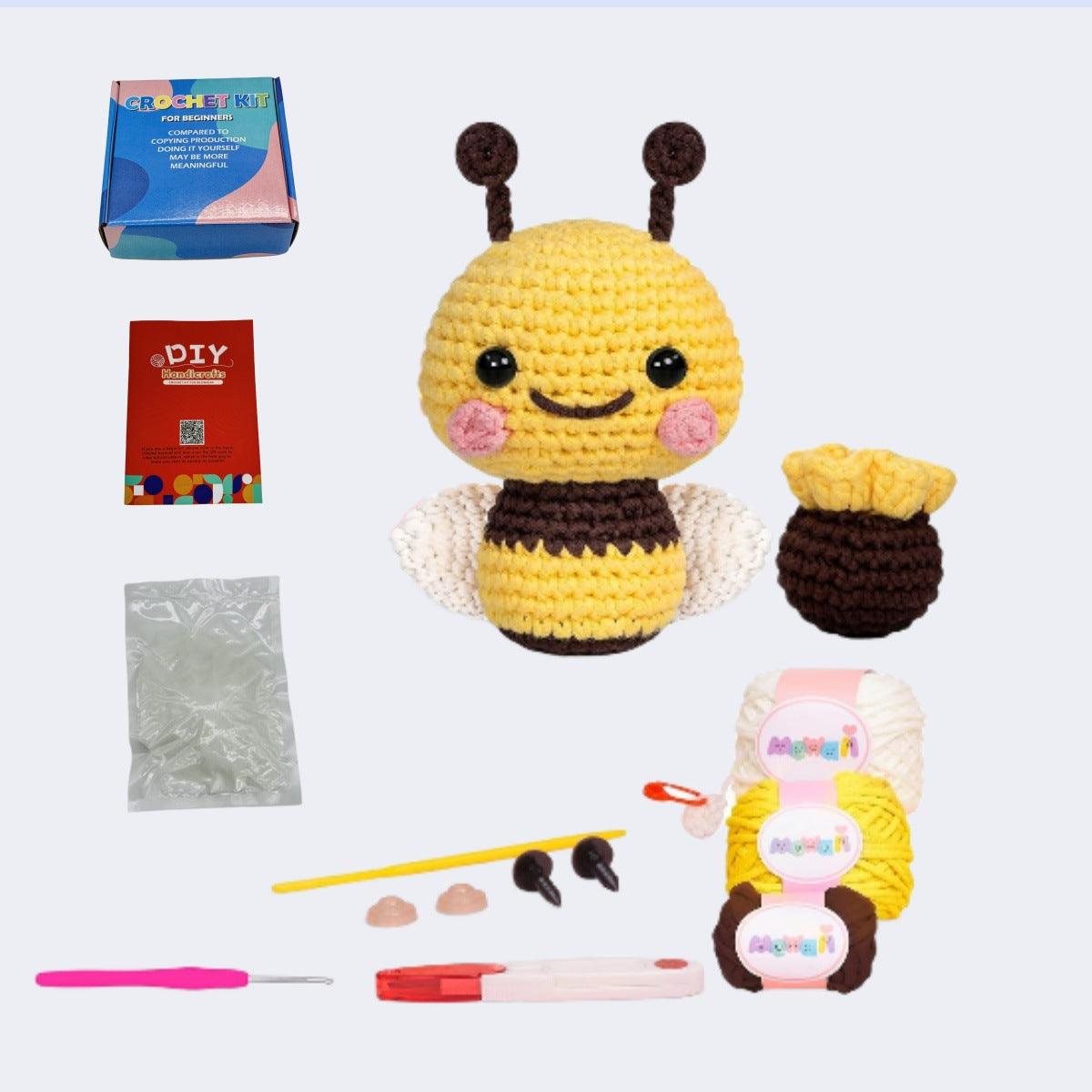 Yellow Bee Crochet Kit for Beginners – Buzz Your Way to Adorable Crafting!🐝🧶 - Dynamic Frog