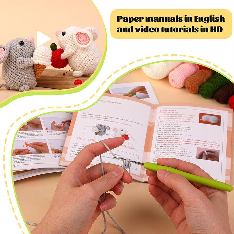 Mouse Crochet Kit for Beginners – Stitch Your Way to Cute with This Little Mouse!🐭🧶 - Dynamic Frog