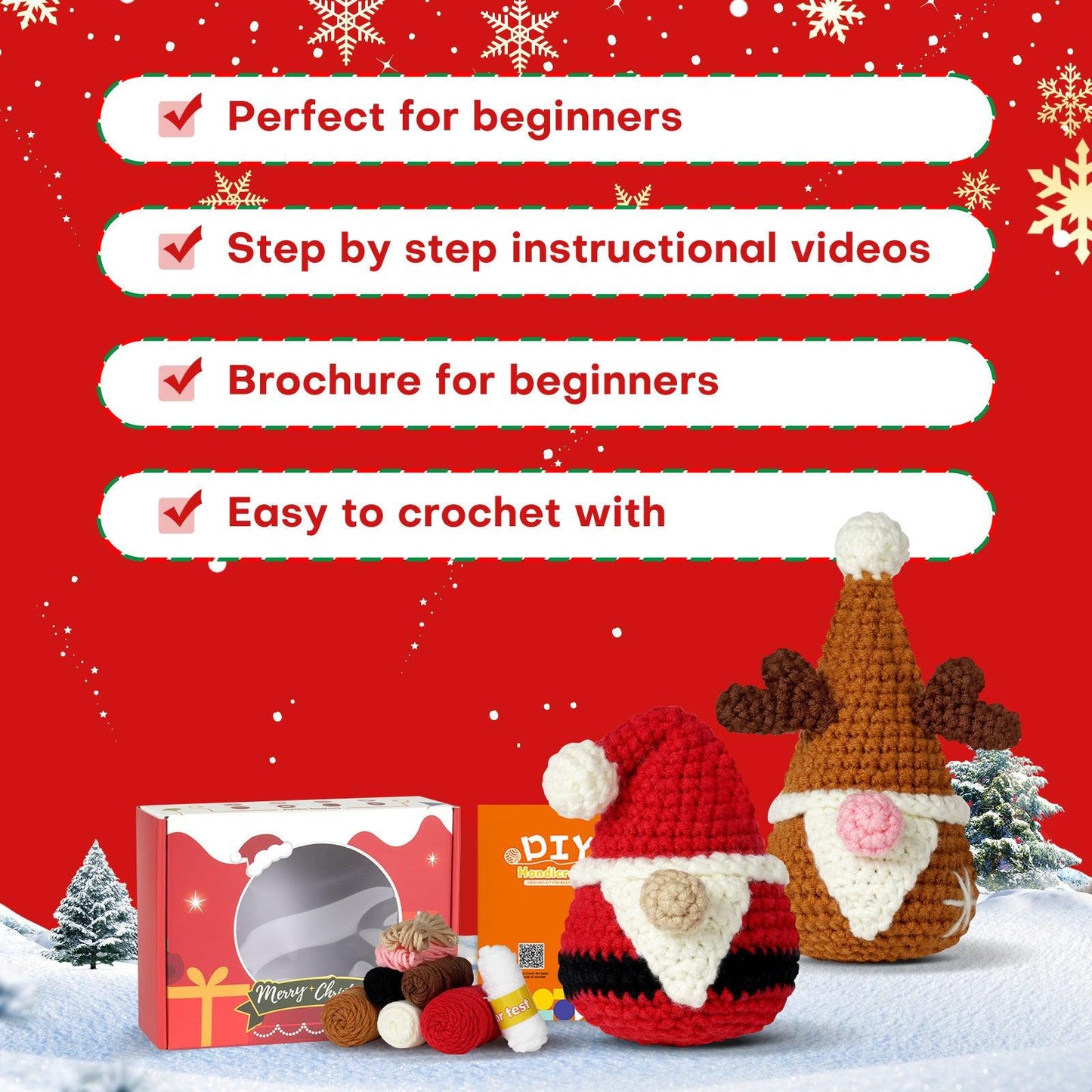 Beginners Crochet Kit-Father Christmas - Dynamic Frog