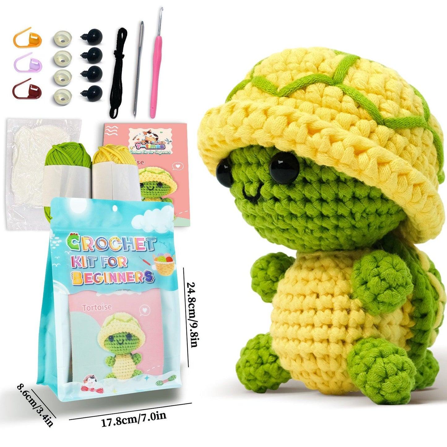 Beginners Crochet Kit-Little turtle - Dynamic Frog