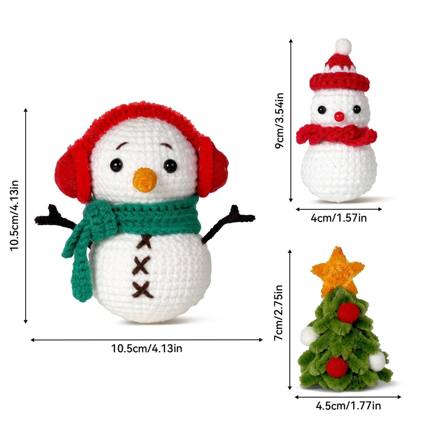 Beginners Crochet Kit-Christmas Snowman - Dynamic Frog