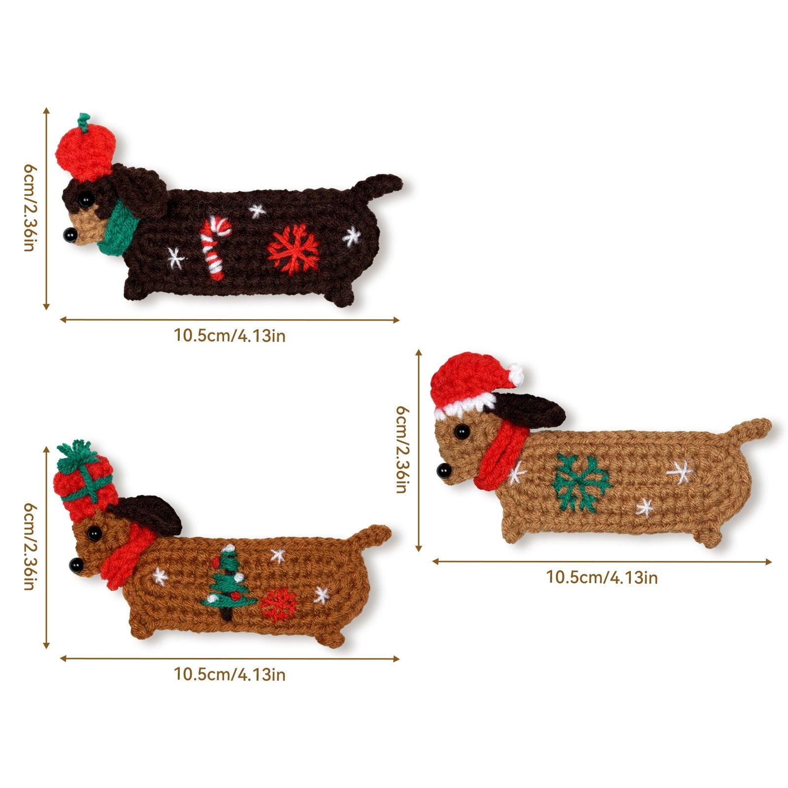 Christmas Dachshund Crochet Kit for Beginners – Craft Your Own Holiday Pup!" 🐾🎄 - Dynamic Frog