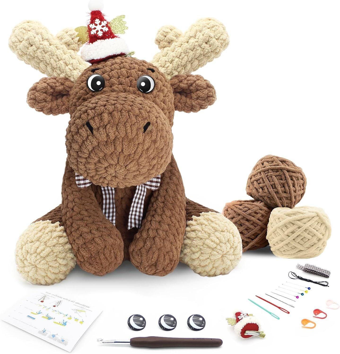 Brown Calf Crochet Kit for Beginners – Stitch Your Way to Cuteness!🐄🧶 - Dynamic Frog