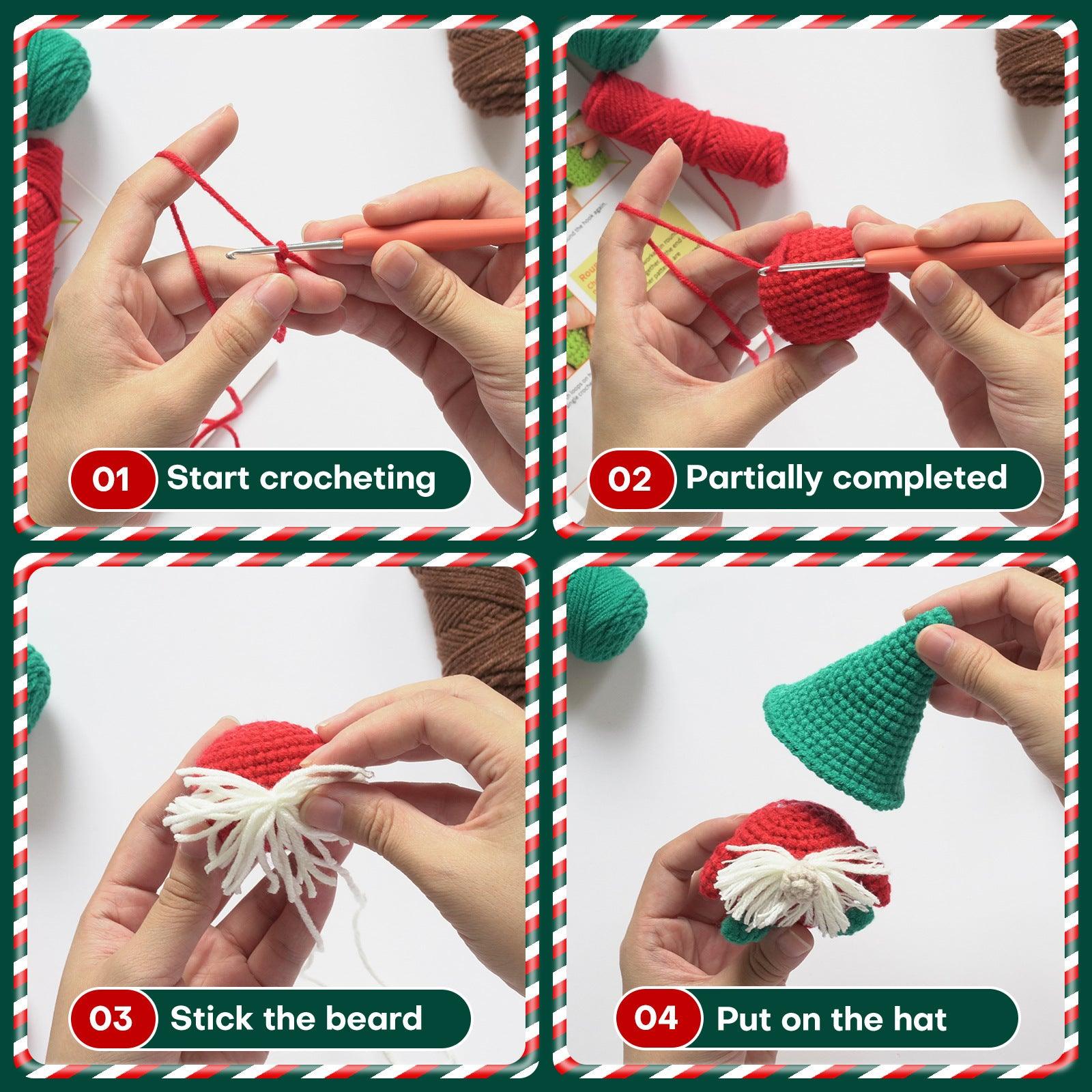 Beginners Crochet Kit-Christmas gnome - Dynamic Frog