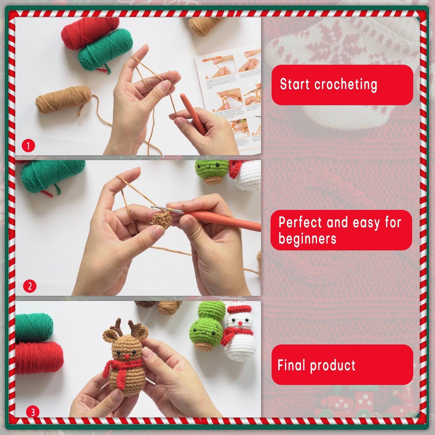 Beginners Crochet Kit-snowman - Dynamic Frog