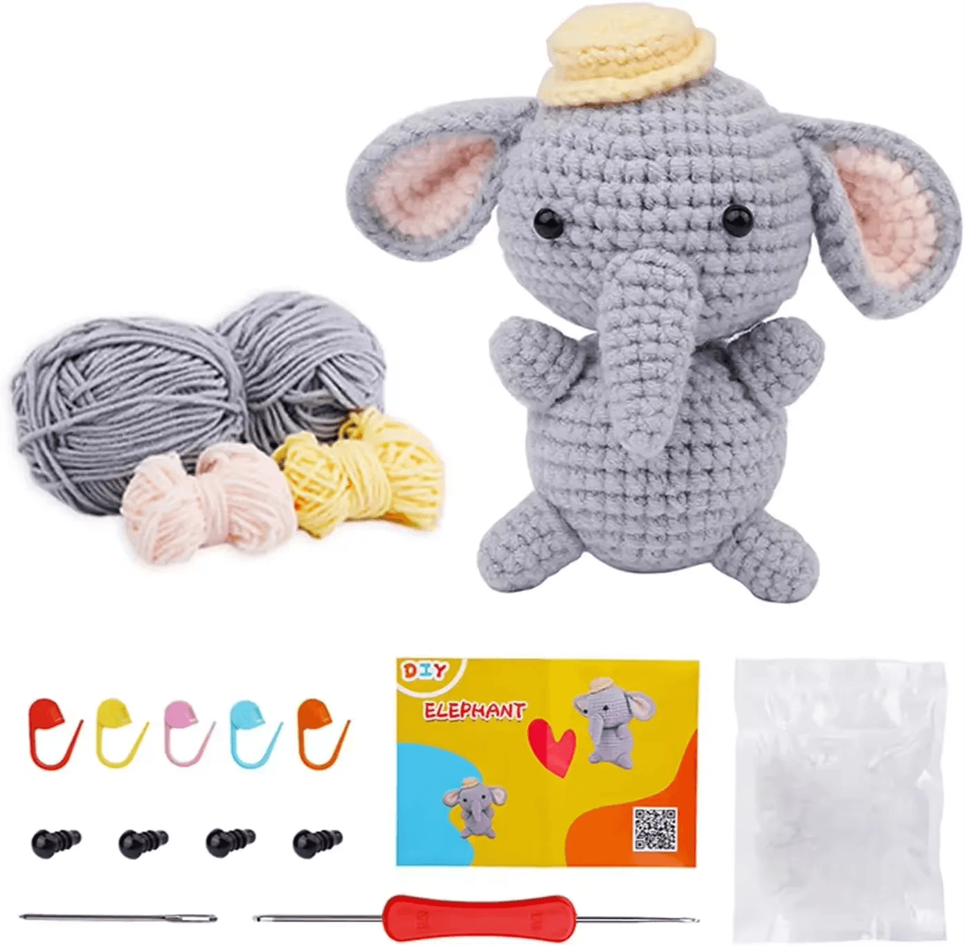 learn to crochet kit beginner -Dumbo - Dynamic Frog