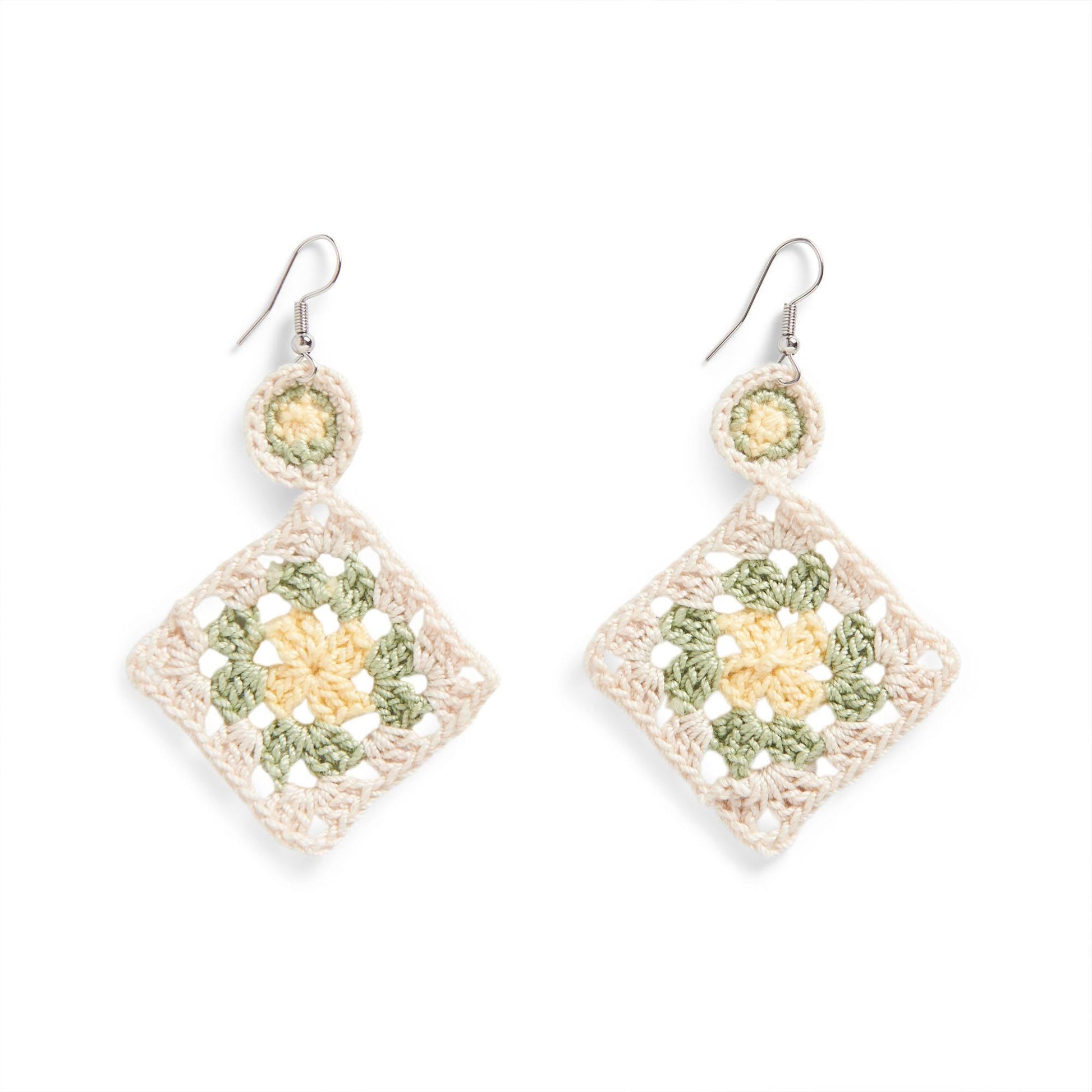 Aunt Lydia’s Crochet Granny Square Earrings - Dynamic Frog