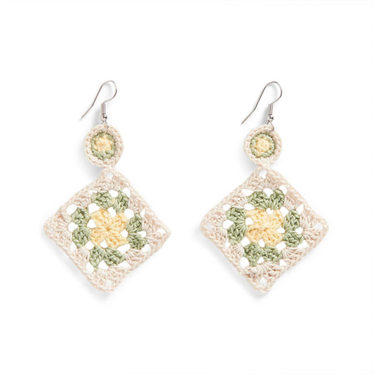 Aunt Lydia’s Crochet Granny Square Earrings - Dynamic Frog