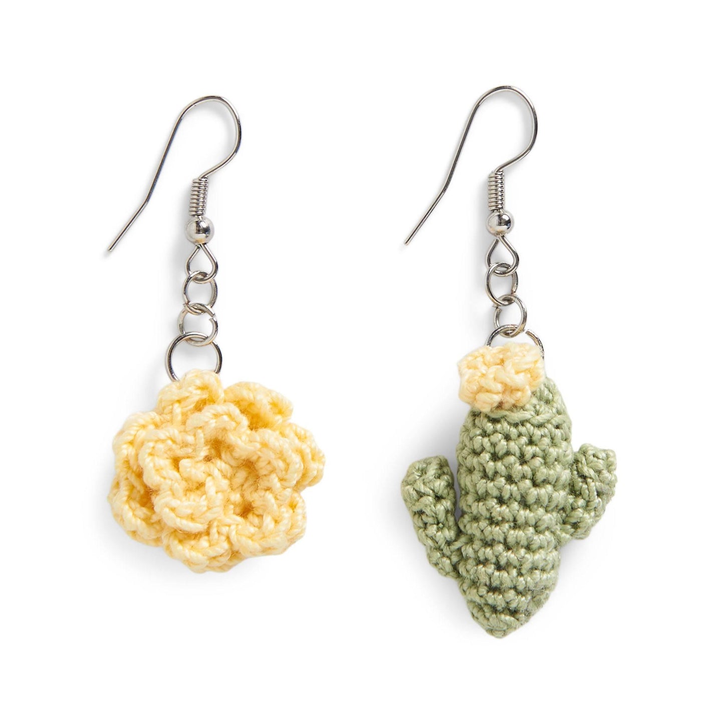 Aunt Lydia’s Crochet Cactus Rose Earrings