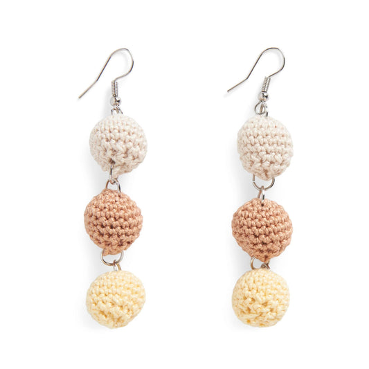 Aunt Lydia’s Crochet Three Sphere Earrings