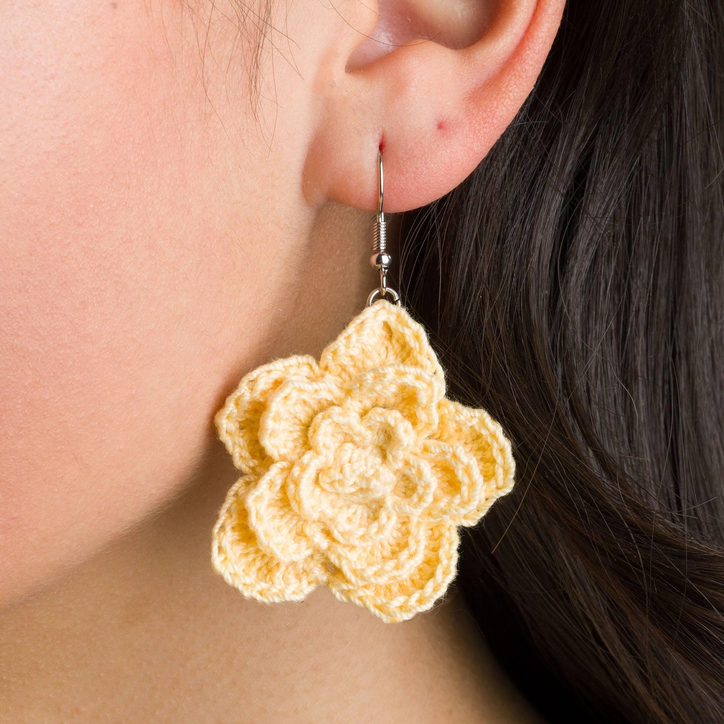 Aunt Lydia’s Crochet Rose Earrings