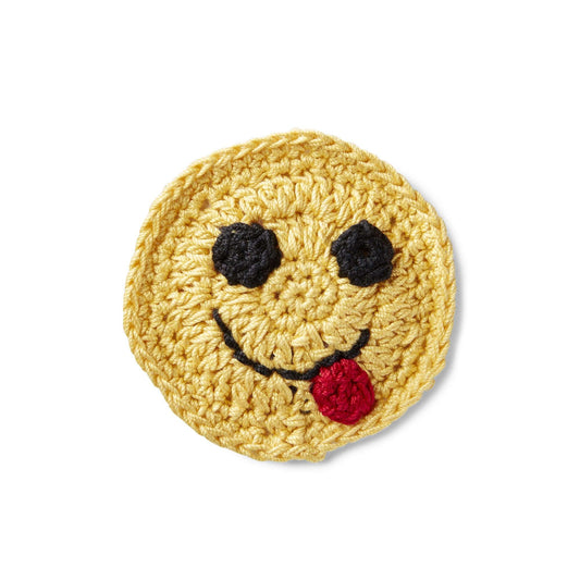 Aunt Lydia's Crochet Yummy Happy Face Emoji Applique