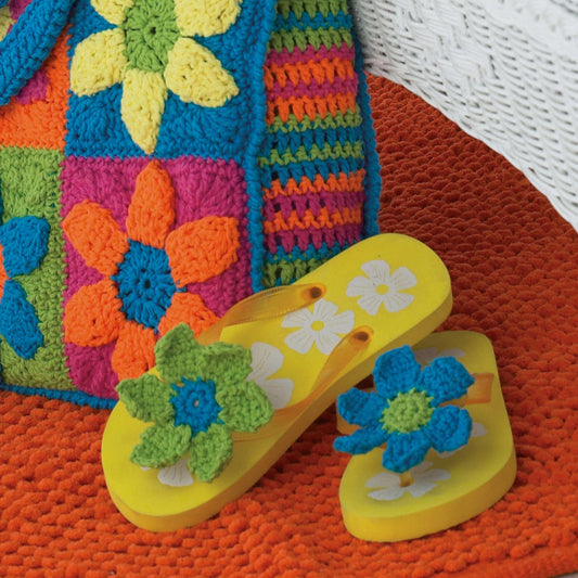 Bernat Crochet Flip Flop Flowers