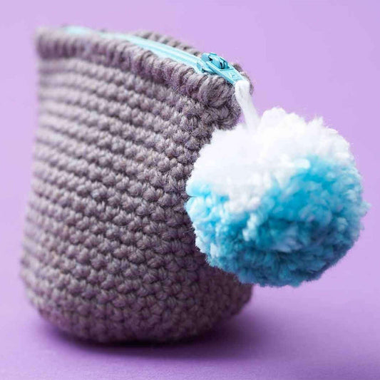 Bernat Crochet Ombre Pompom Change Purse