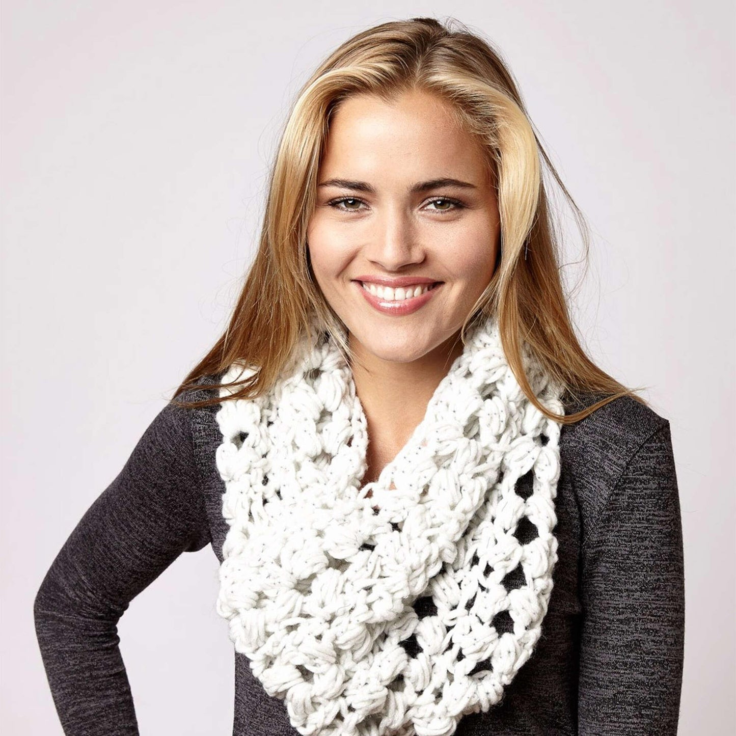 Bernat Crochet Frosted Cluster Cowl