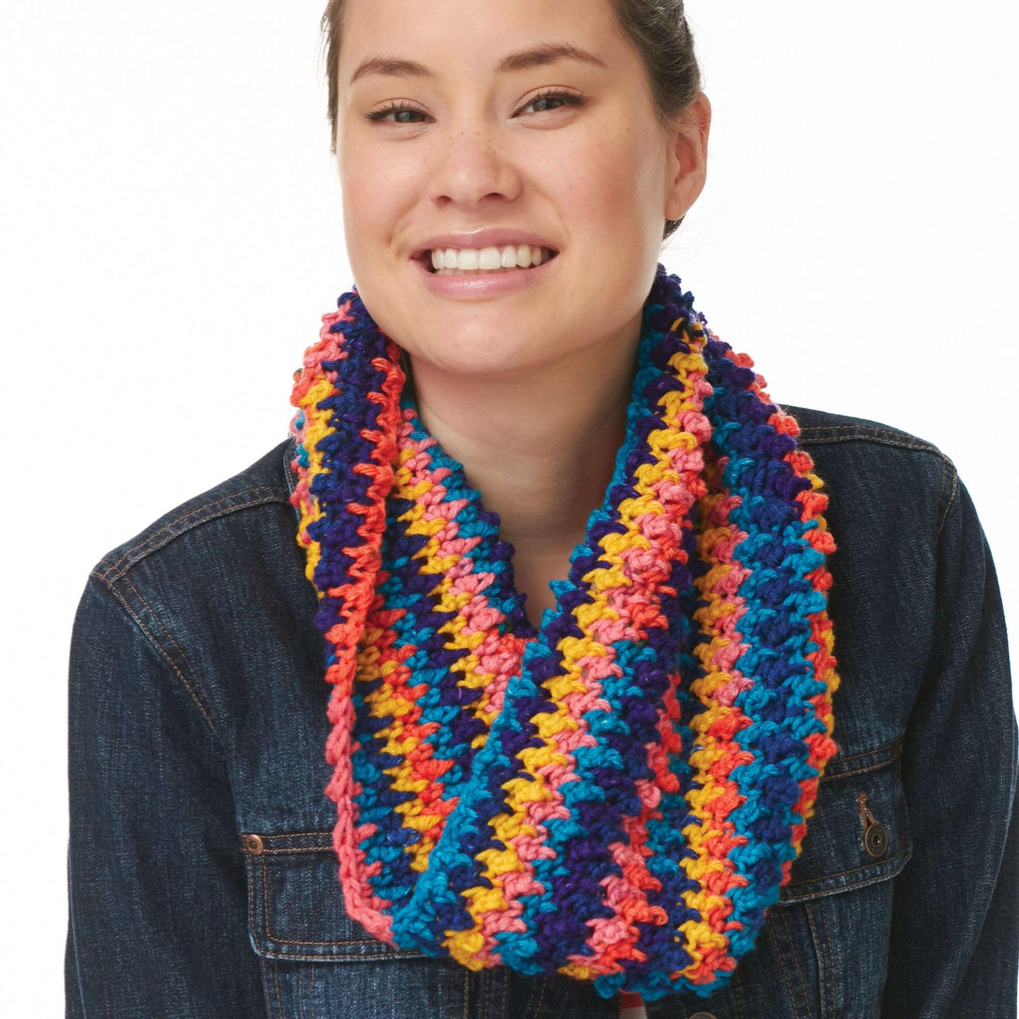 Bernat Crochet Faux Popcorn Cowl