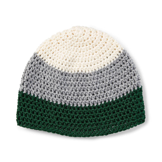 Bernat Bold Stripe Crochet Hat - Dynamic Frog