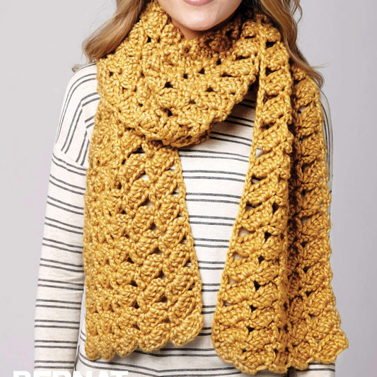 Bernat Crochet Shifting Shells Scarf