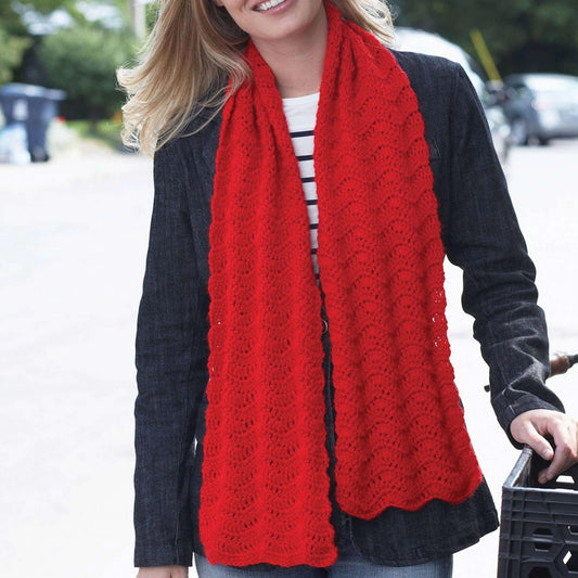 Bernat Crochet Red Friday Scarf