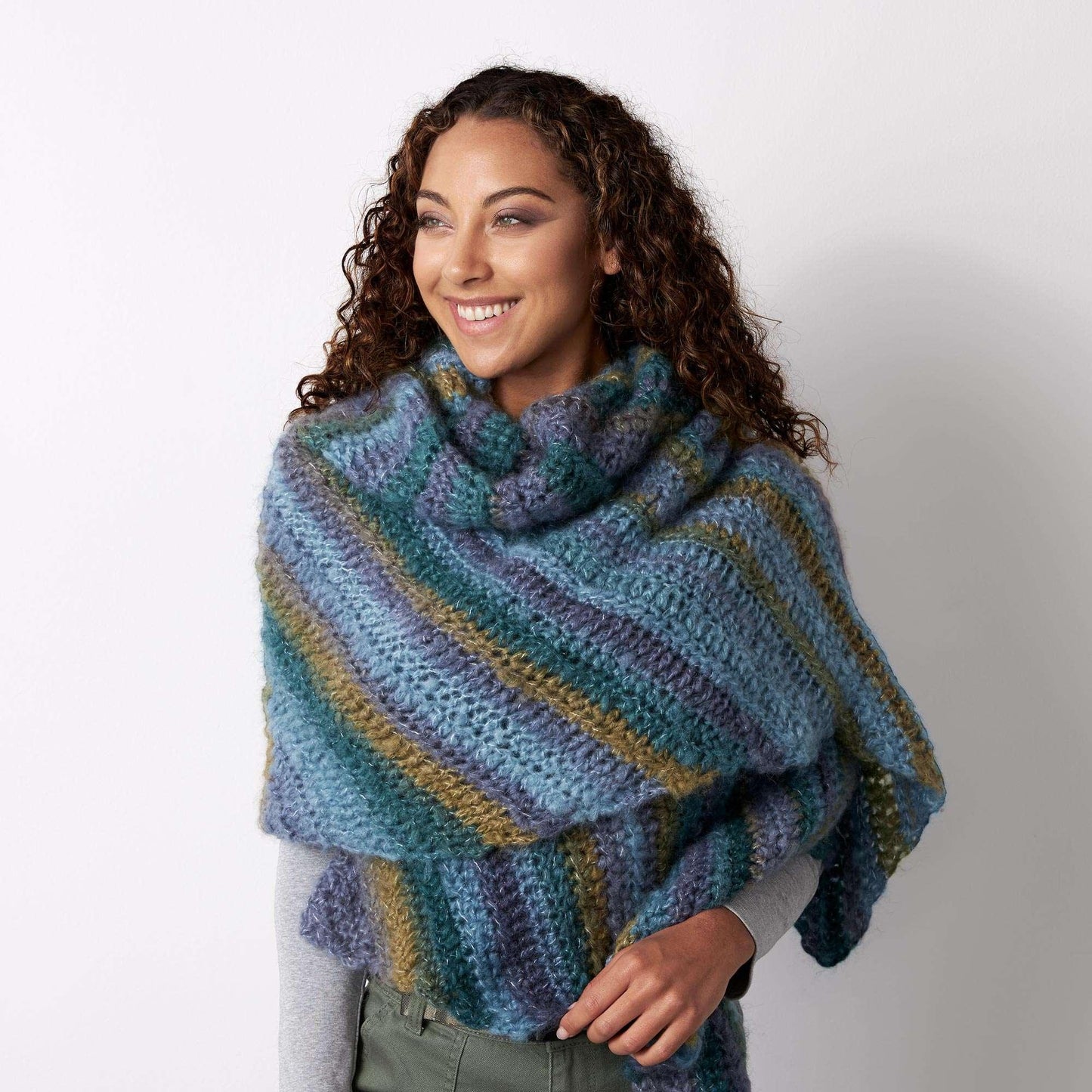 Bernat Shifting Colors Crochet Shawl