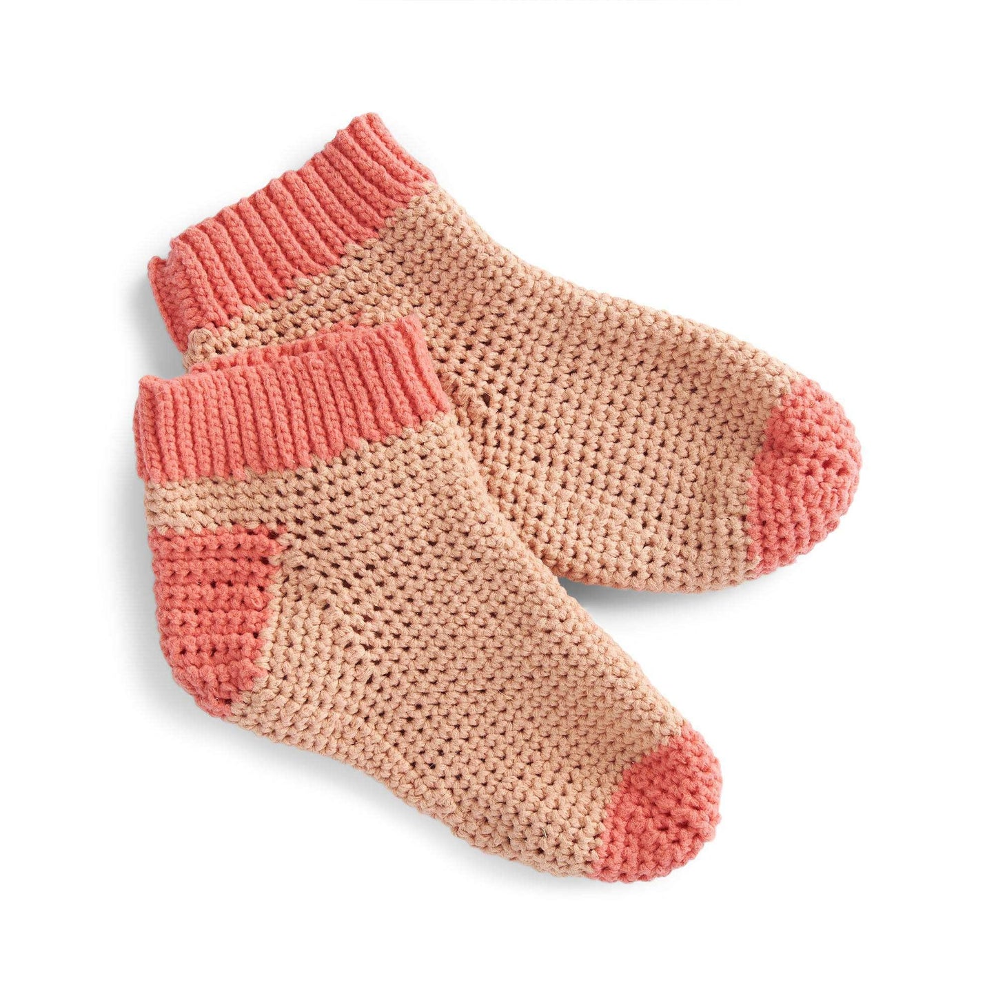 Bernat Crochet Contrast Reading Socks