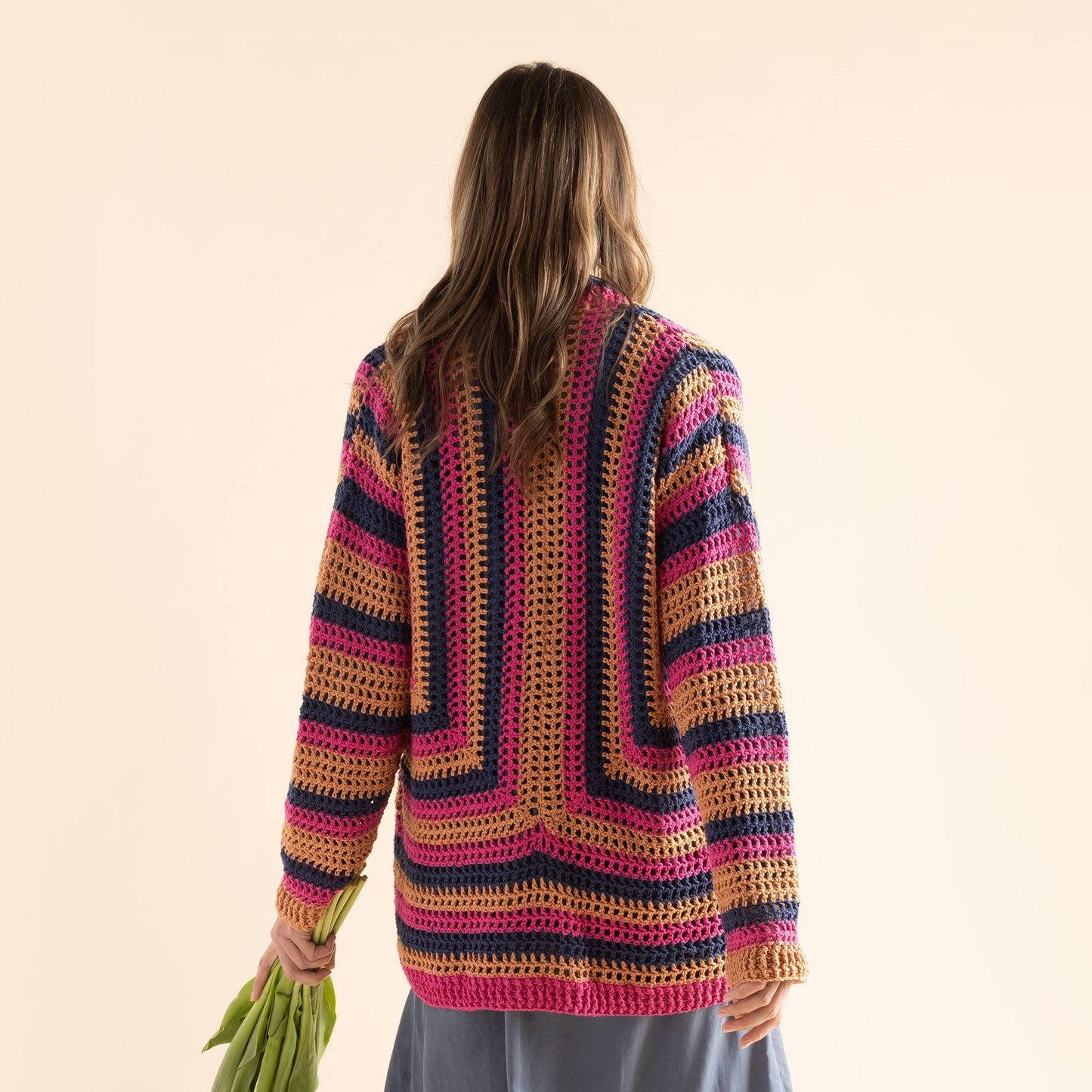 Bernat Bold Mesh Crochet Cardigan - Dynamic Frog