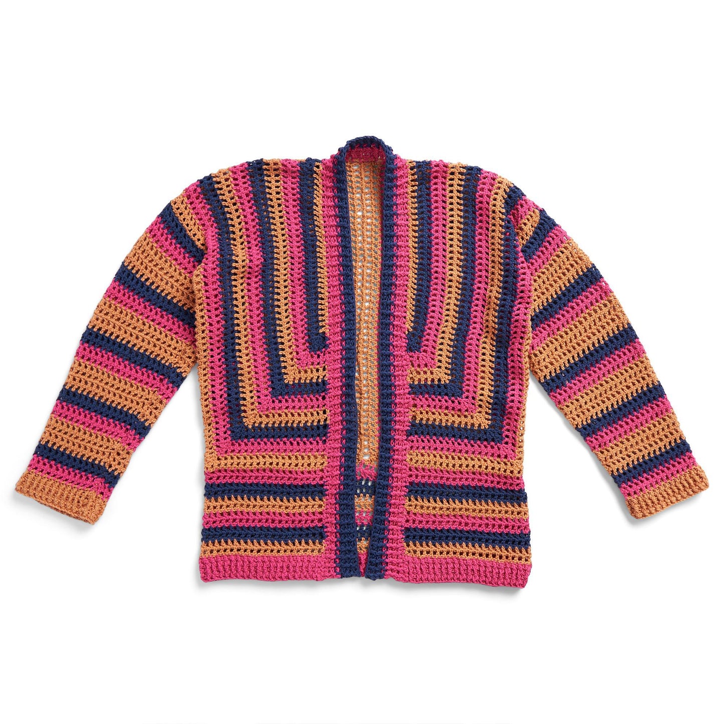 Bernat Bold Mesh Crochet Cardigan - Dynamic Frog