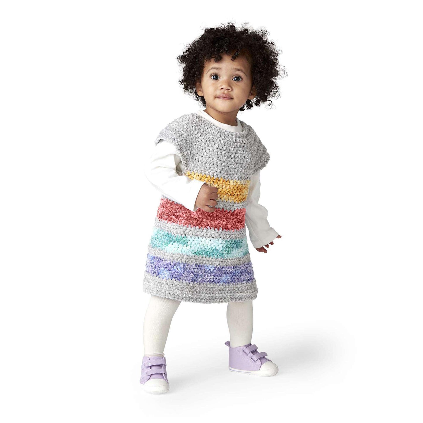 Bernat Crochet Rainbow Jumper Dress