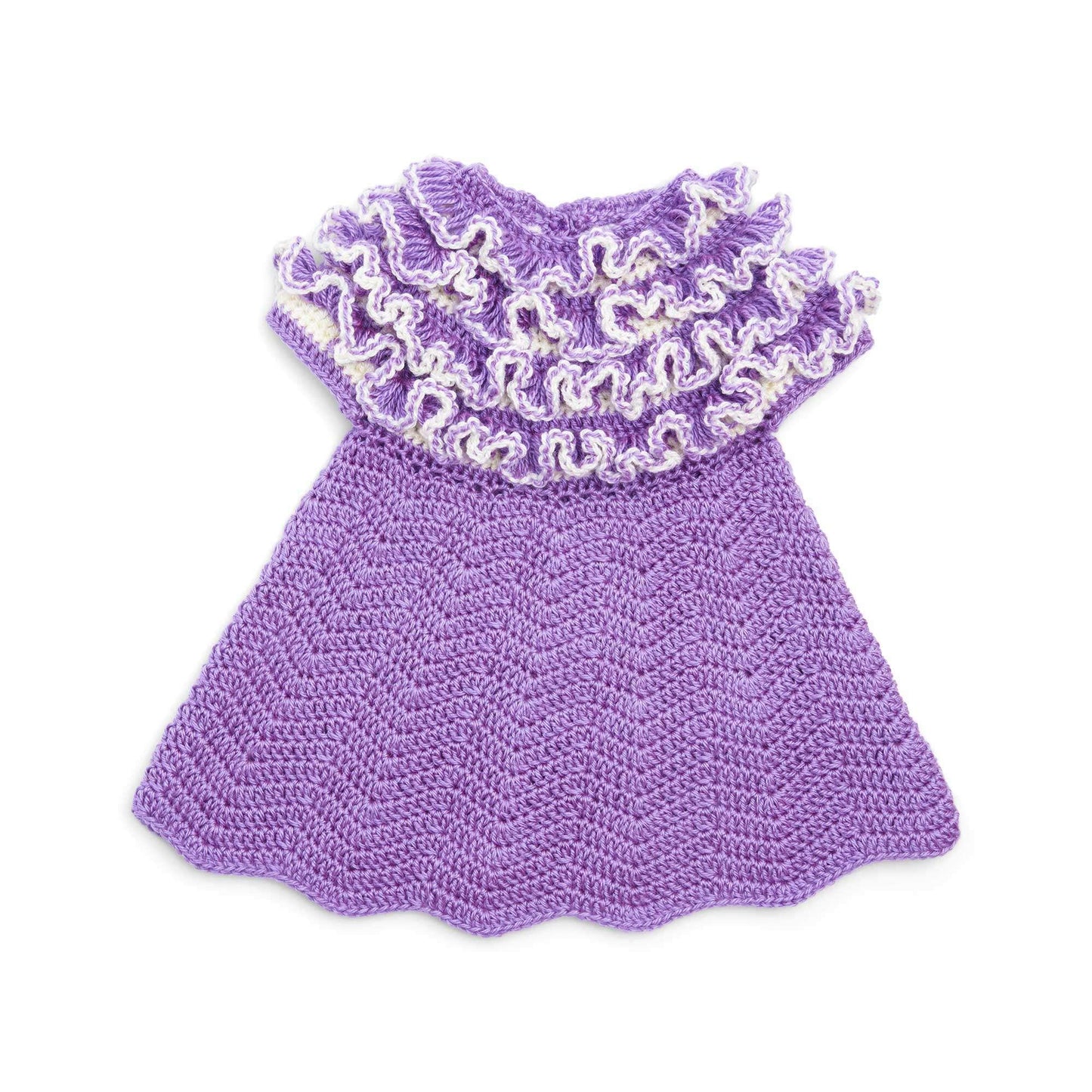 Bernat Crochet Ruffle Yoke Baby Dress