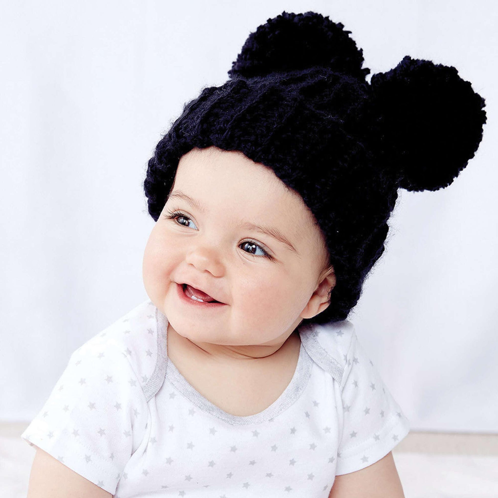 Bernat Adorable Pompom Crochet Hat - Dynamic Frog