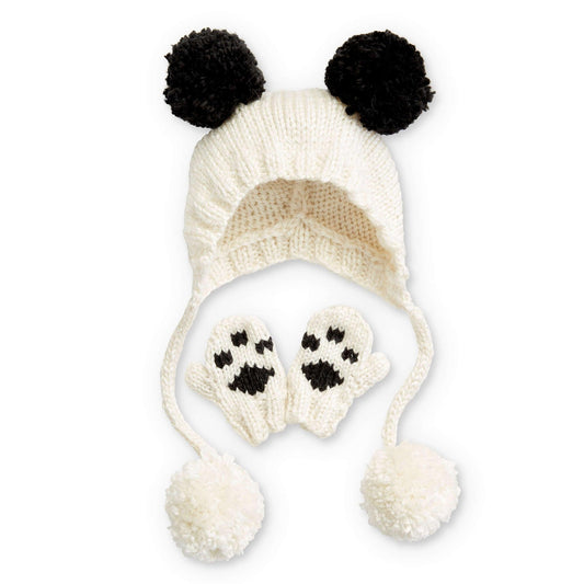 Bernat Knit Panda-monium Hat & Mitts