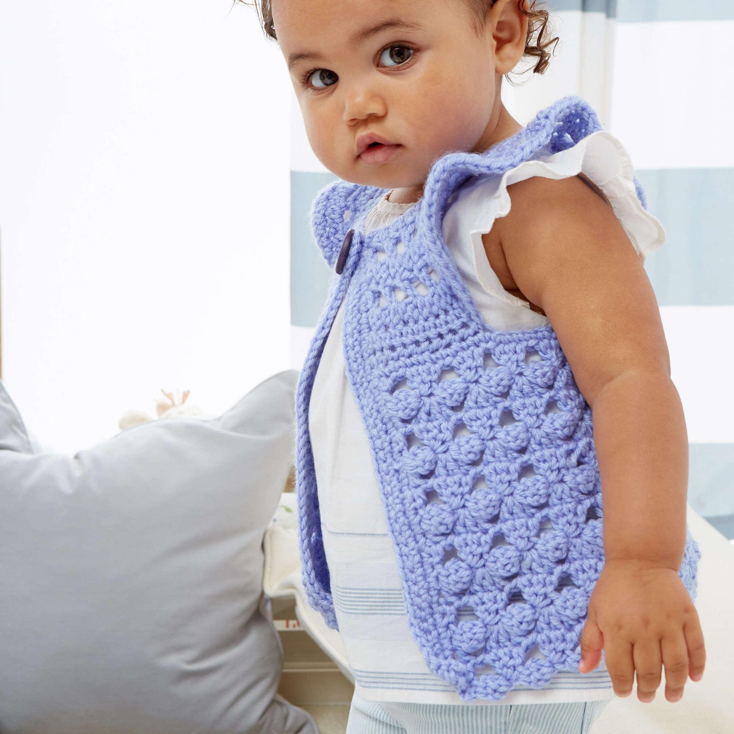 Bernat Crochet Flutter-Bye Baby Vest