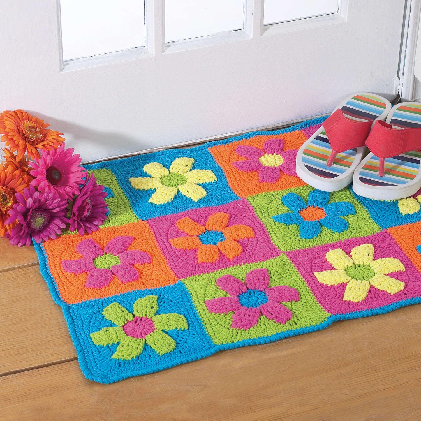 Bernat Crochet Flower Power Rug