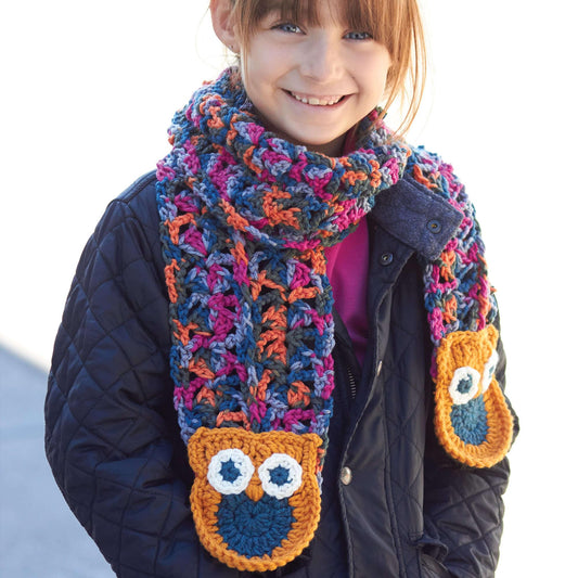 Bernat Crochet Give A Hoot! Scarf