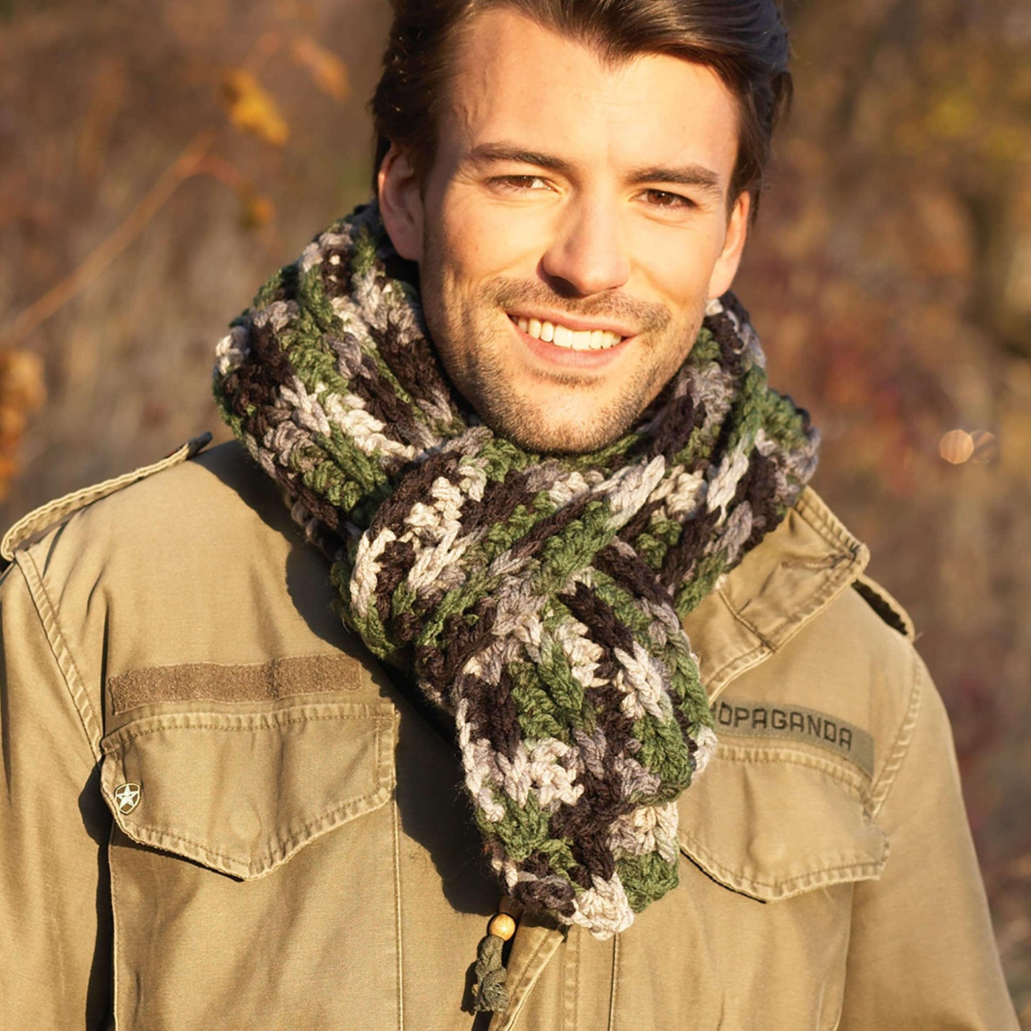 Bernat Crochet Men's Scarf