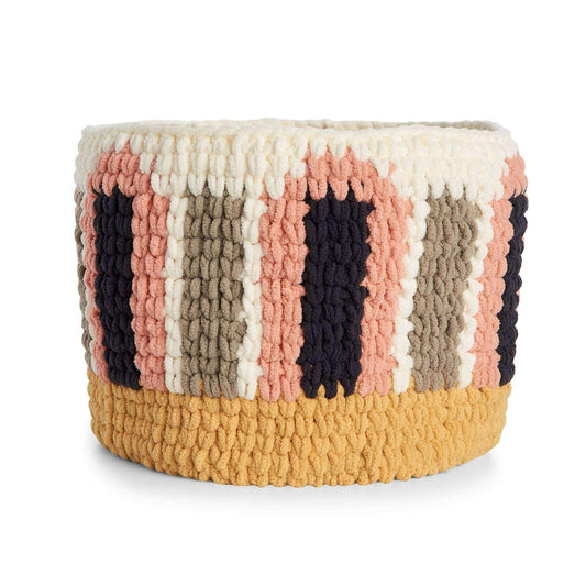 Bernat Curved Color Block Crochet Basket