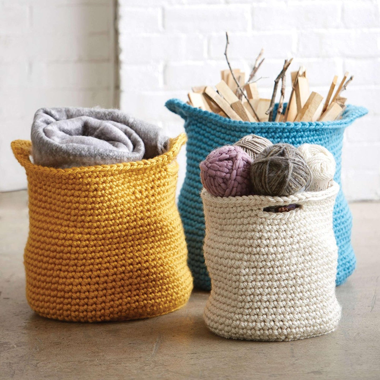 Bernat Crochet Cache Baskets