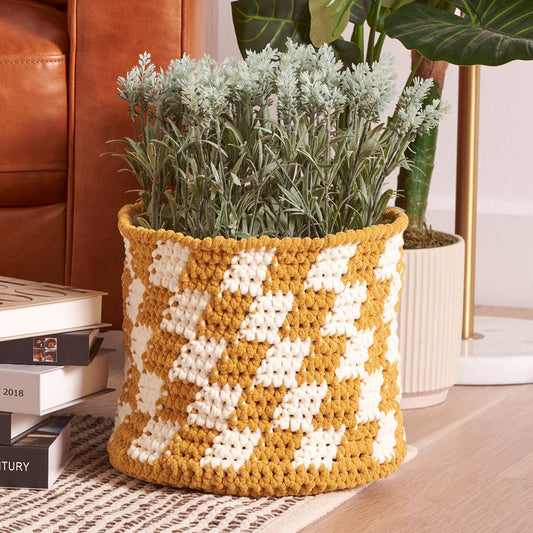 Bernat Crochet Checkerboard Basket