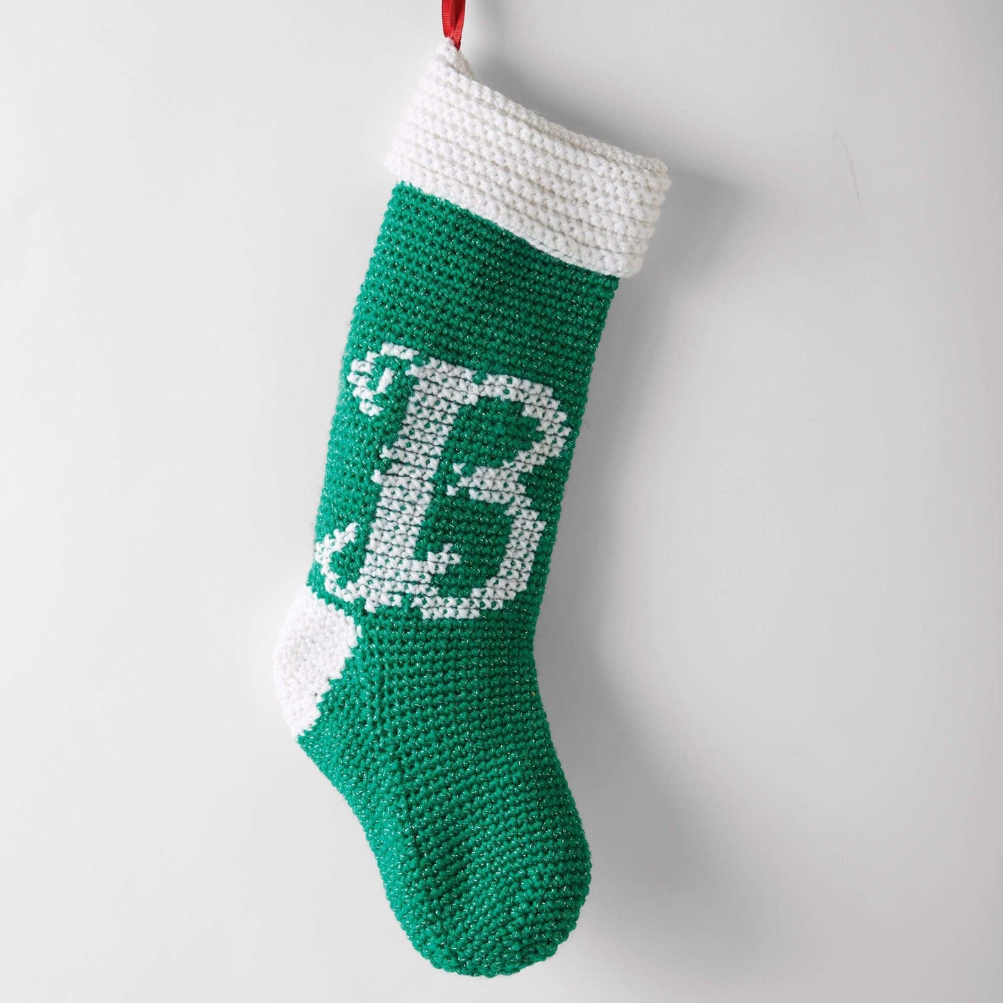 Bernat Crochet Monogram Stocking