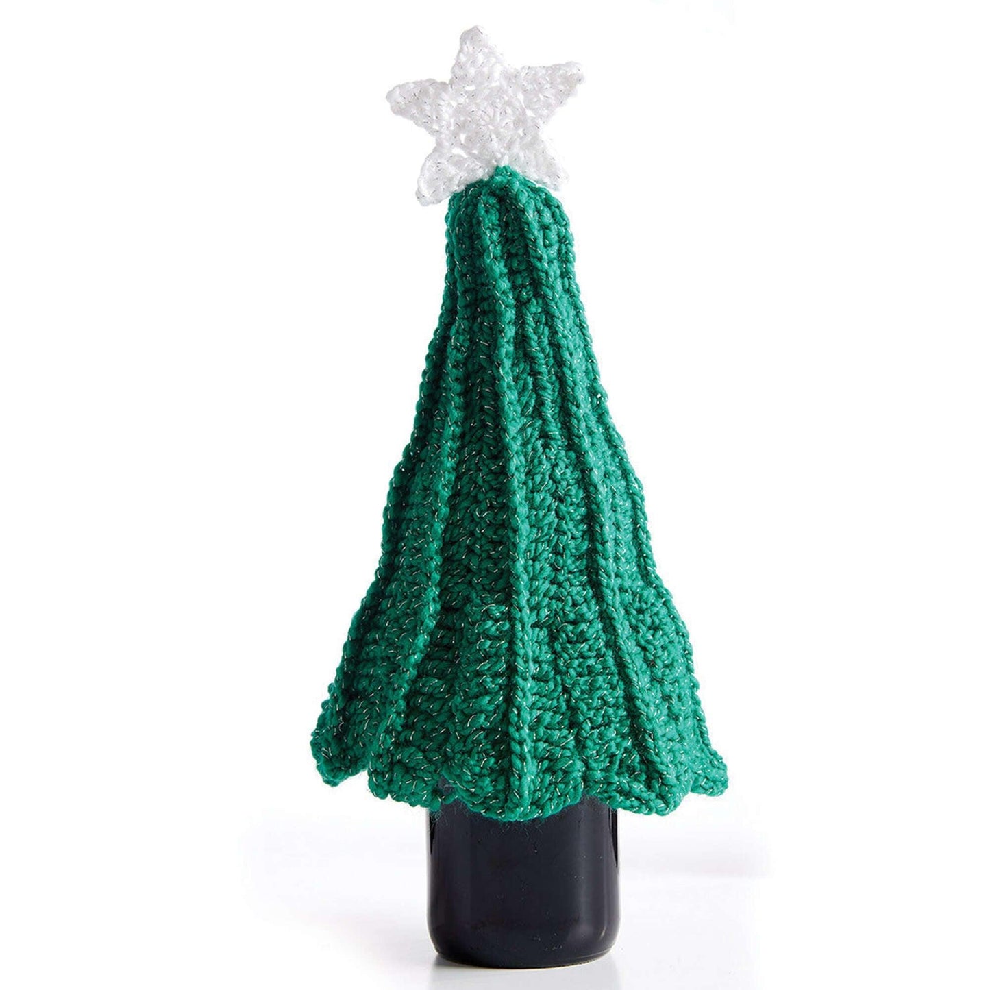 Bernat Crochet Christmas Tree Bottle Topper