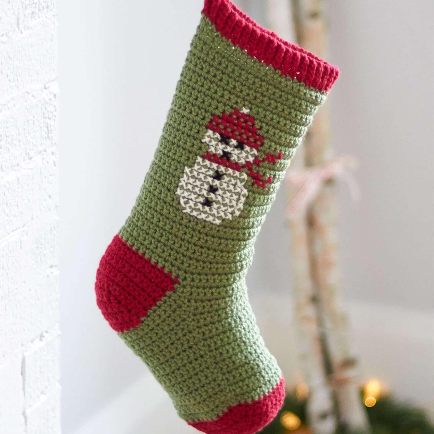 Bernat Crochet Cross Stitch Christmas Stockings