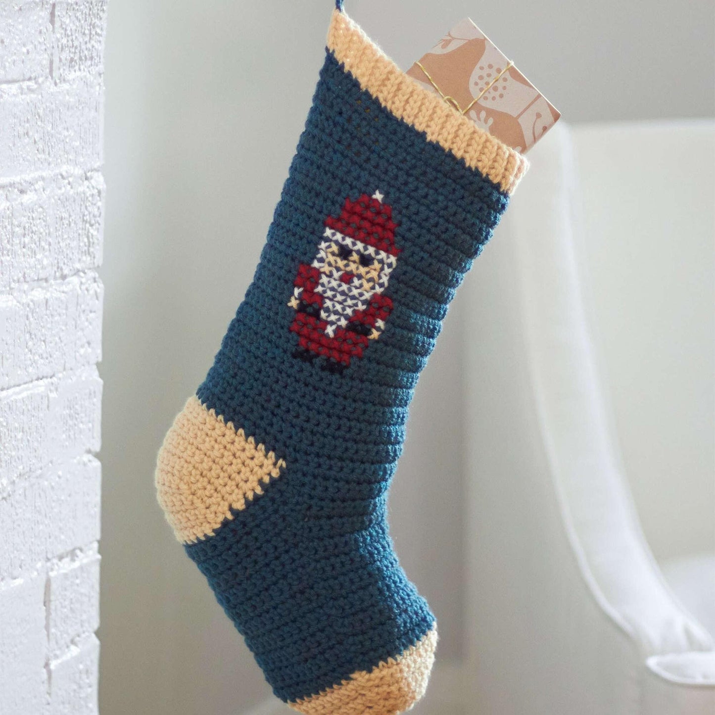 Bernat Crochet Cross Stitch Christmas Stockings