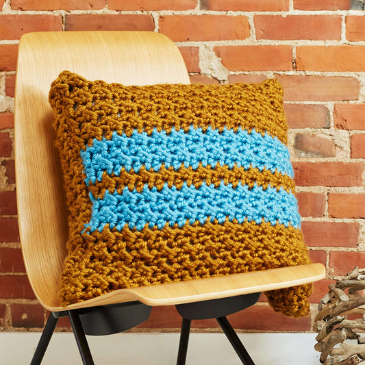 Bernat Crochet Simple Stripes Pillow