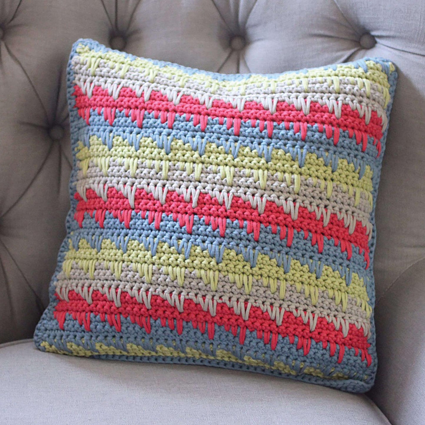 Bernat Crochet Reversible Spike Stitch Pillow Cover