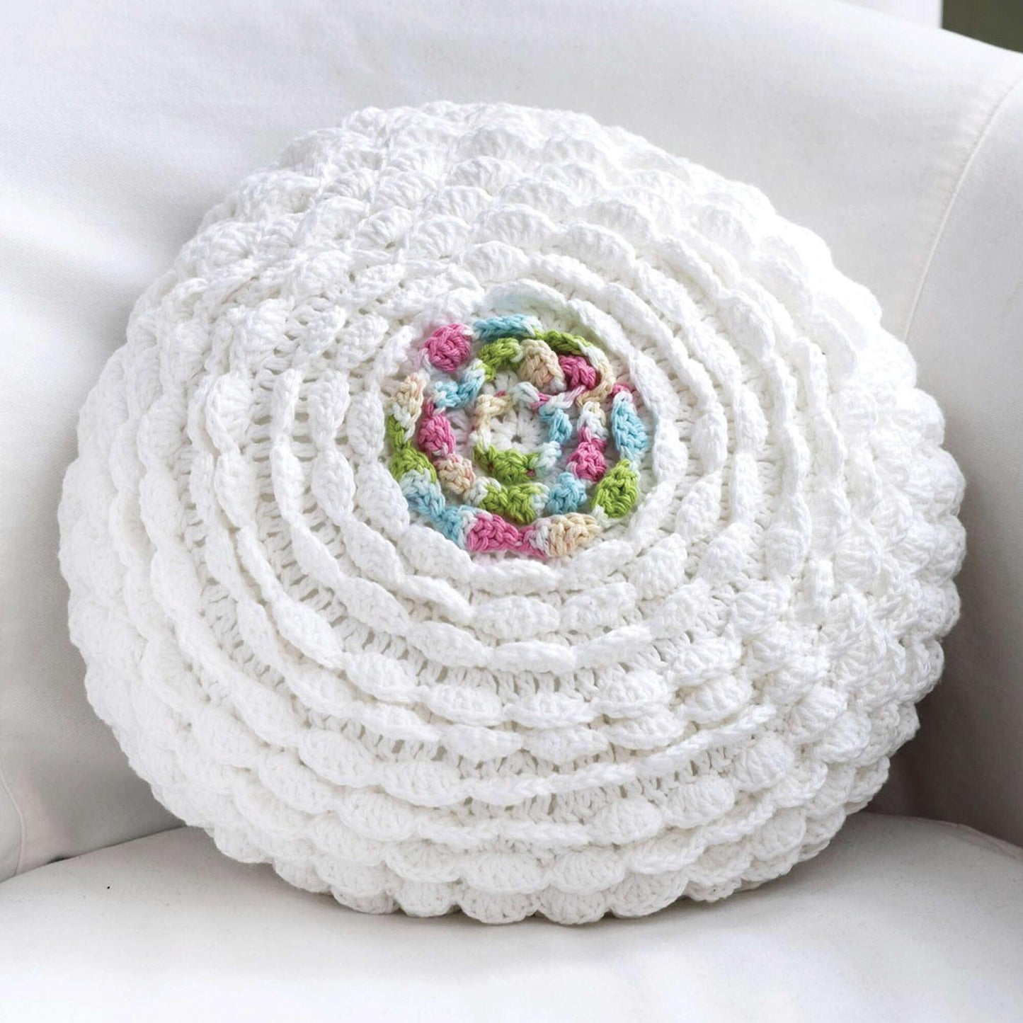 Bernat Crochet Ruffles Pillow