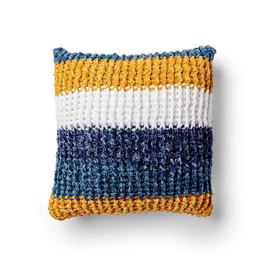 Bernat Cozy Ribbed Crochet Pillow - Dynamic Frog